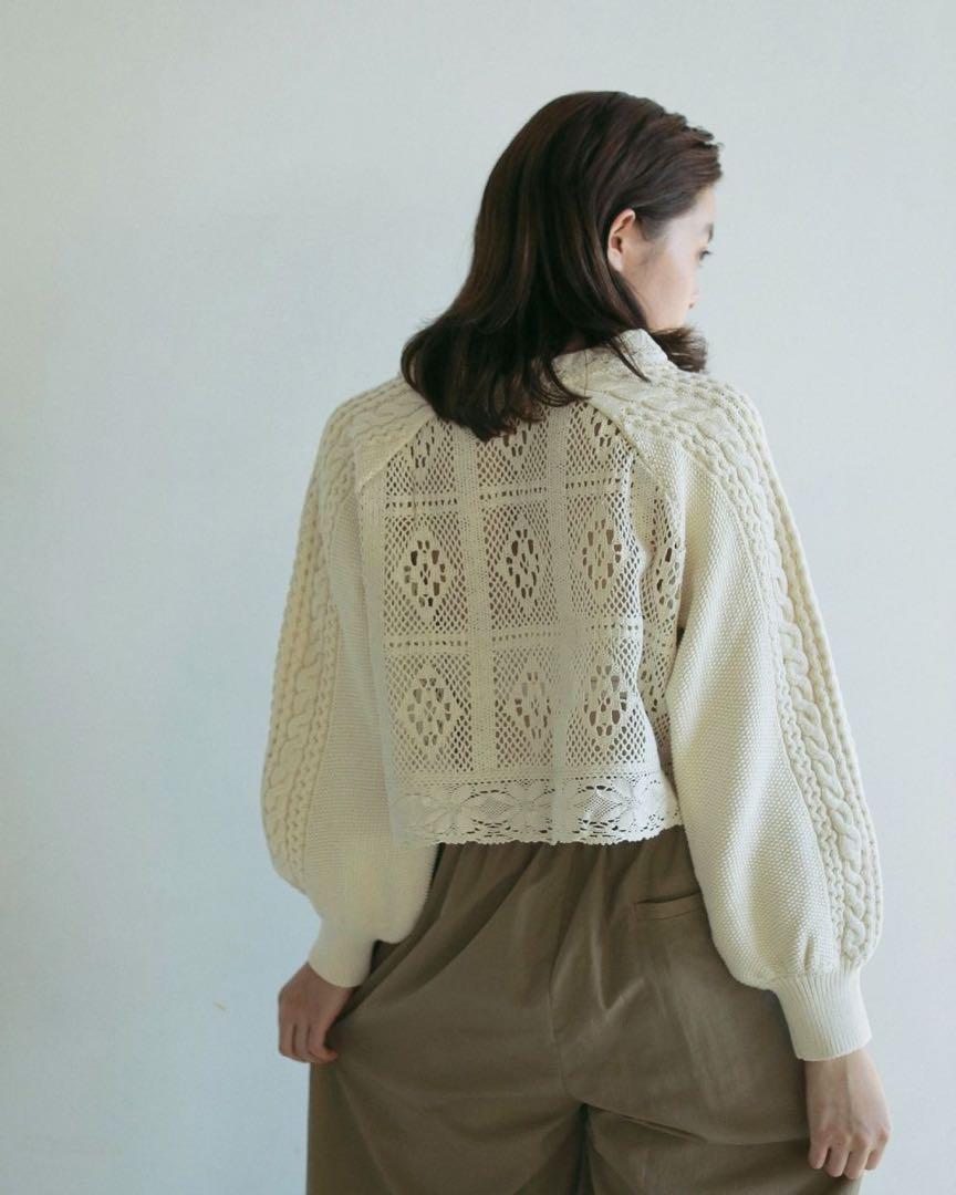 anuke アンヌーク　Layered Lace Knit