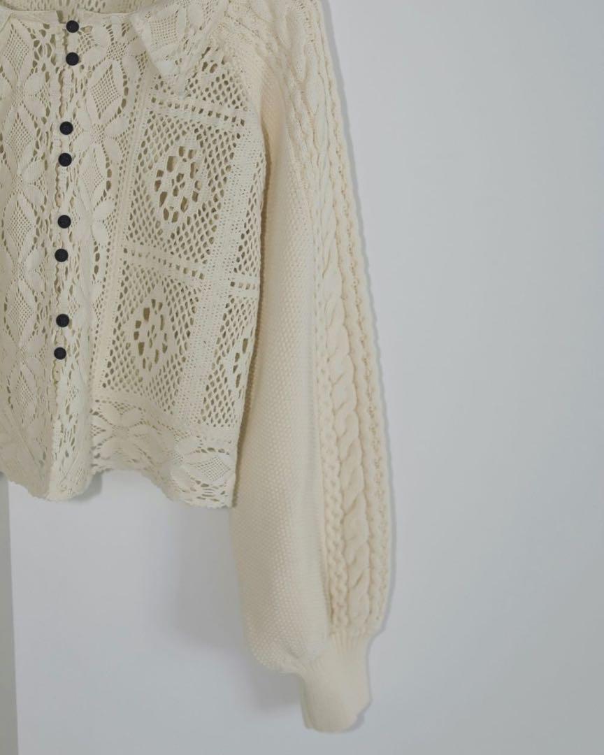 anuke アンヌーク　Layered Lace Knit