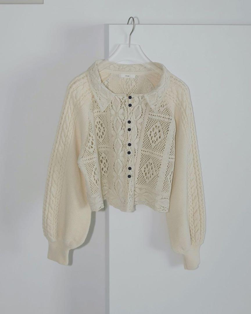 anuke アンヌーク　Layered Lace Knit