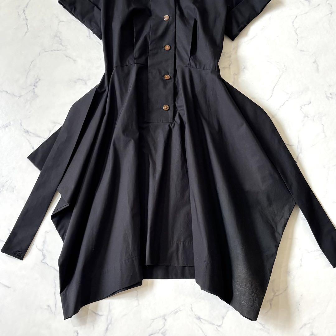 超変形】美品✨Vivienne Westwood シャツワンピース 40 黒