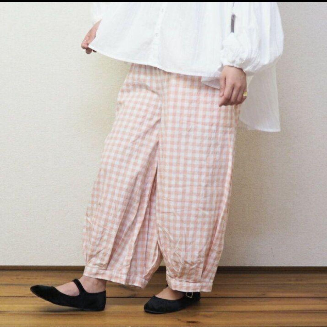 数量は多い  イスタイーレ︎♥︎新作完売 ギンガムチェック裾タックパンツ パンツ