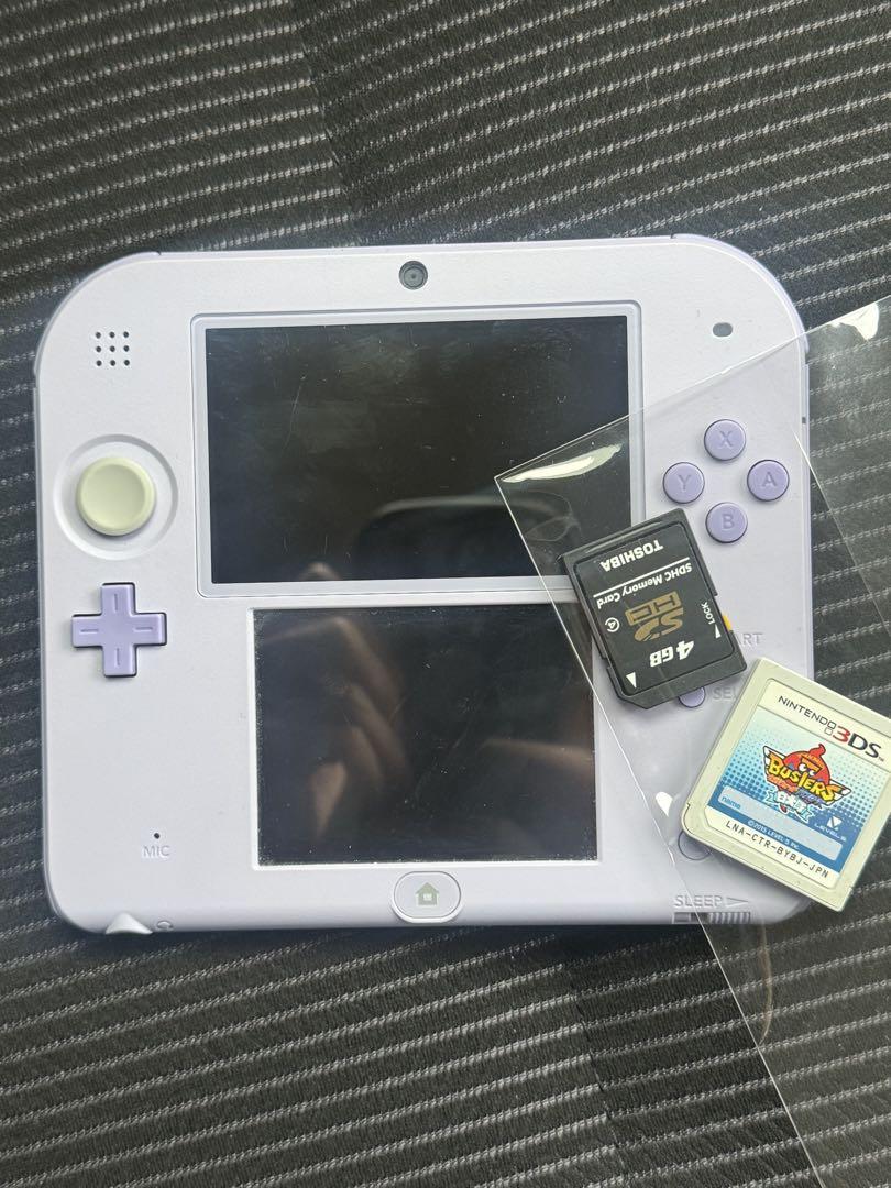 ニンテンドー2DS パープル 本体 + SDカード + ドンキーコング