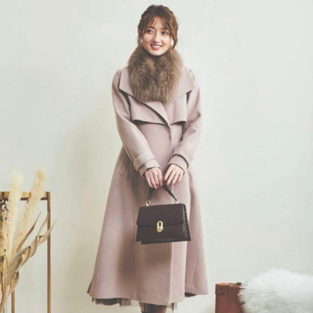 ノエラ ＊ ファーティペット付きロングコート　M