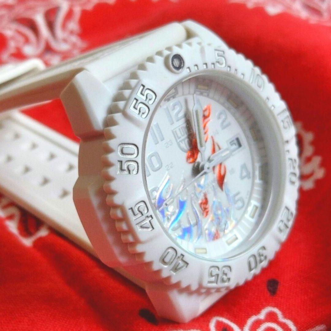 117.ルミノックス 3050/3950　ファイヤーパターンカスタム稼働炎舞　蒼