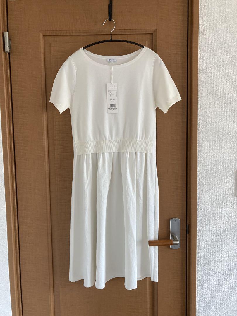 MACKINTOSH PHILOSOPHY 半袖Aラインワンピース ホワイト38