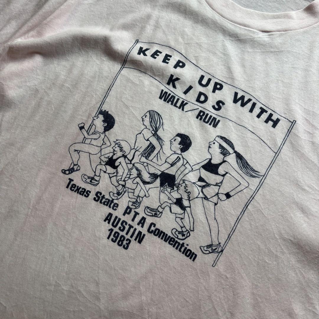 80s sportswear アメリカ製 プリント tシャツ シングルステッチ