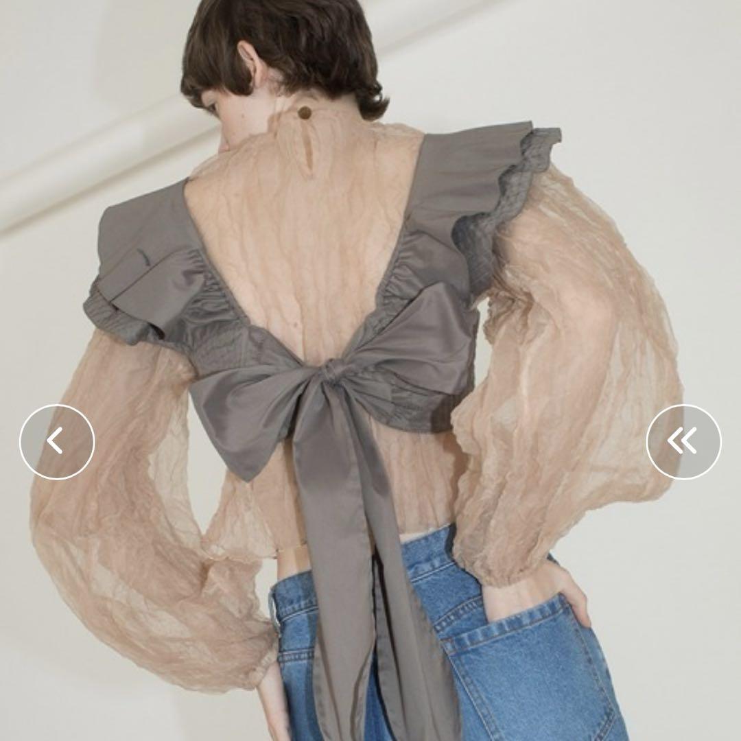 LEINWANDE Recycle Organdy Pleats Top