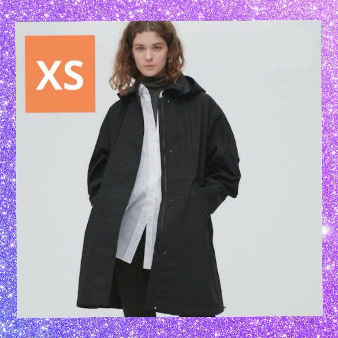 【未使用に近い】XS ユニクロ ブロックテックリラックスハーフコート
