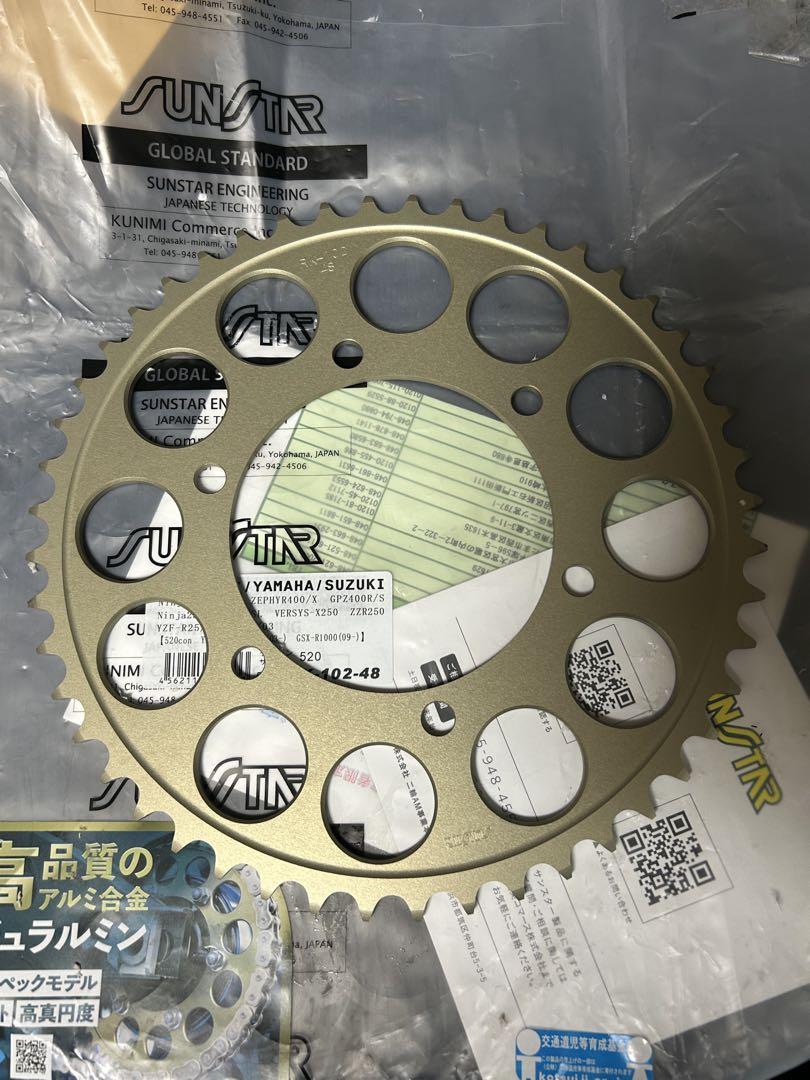 SUNSTAR RK-102-48 スプロケット 48T ゴールド