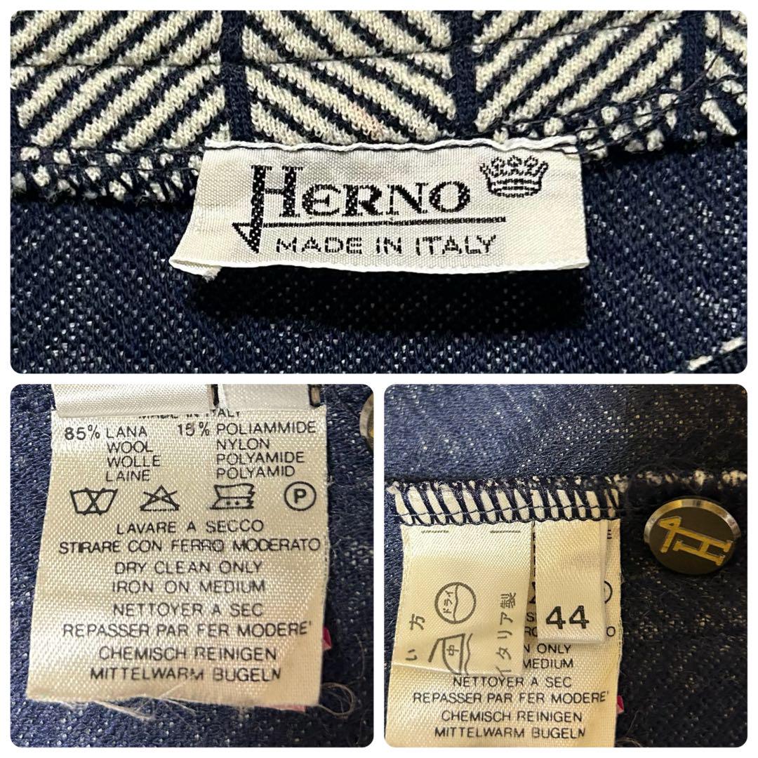 極美品 ヘルノ HERNO ジャケット ノーカラージャケット 長袖
