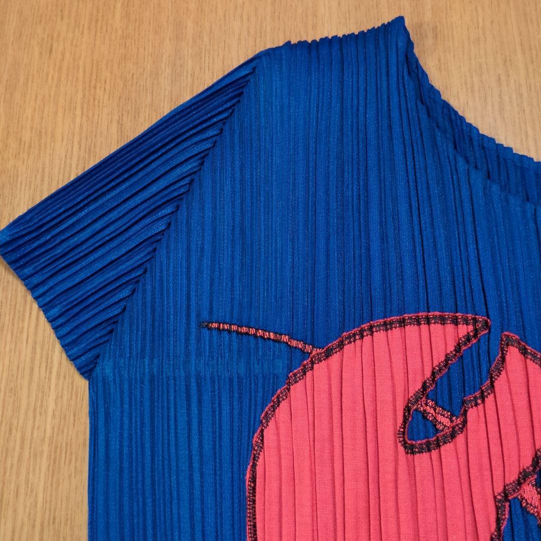 PLEATS PLEASE ロブスター プリント 半袖シャツ　イッセイミヤケ