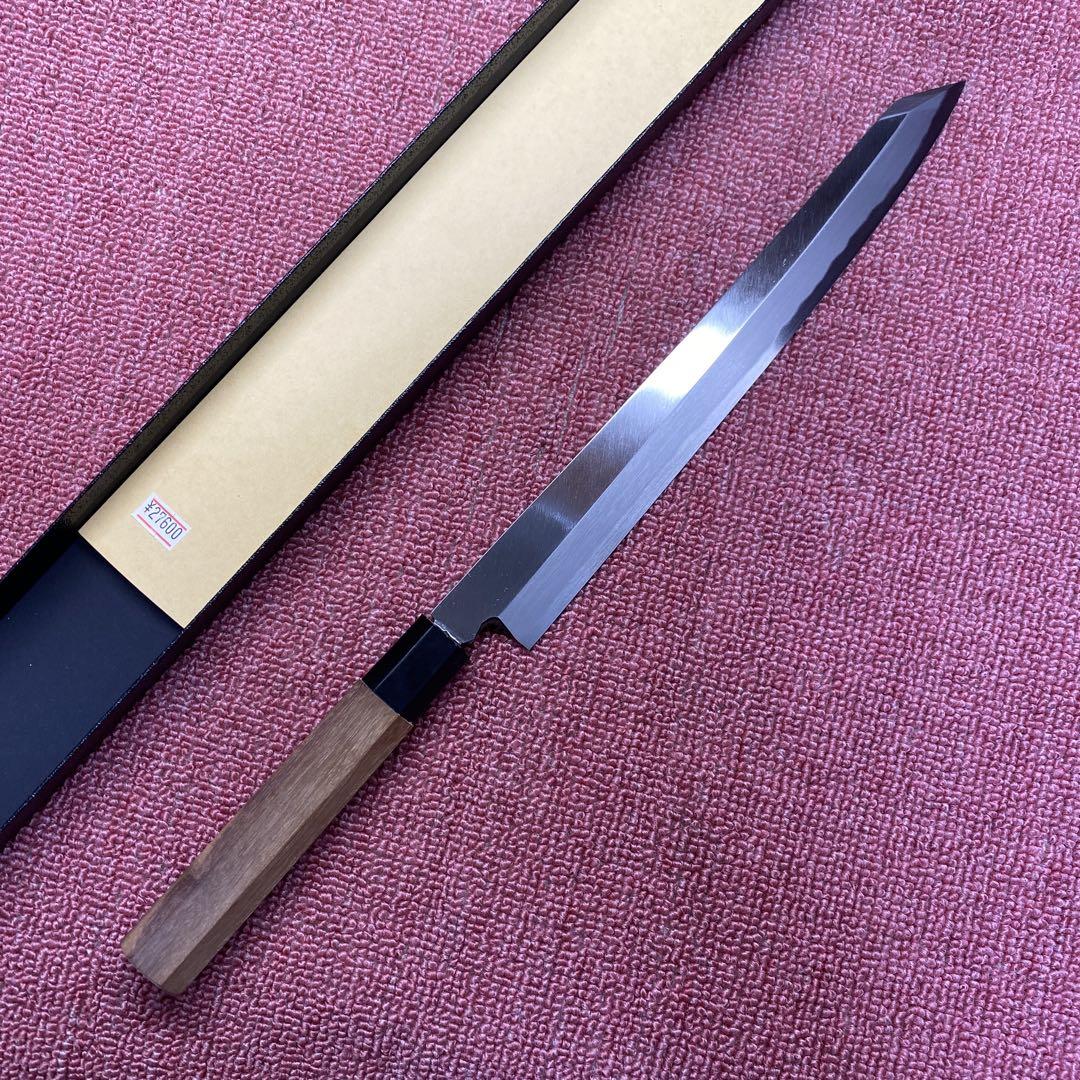 青二鋼　勘所切付柳刃包丁　270㎜ 9寸
