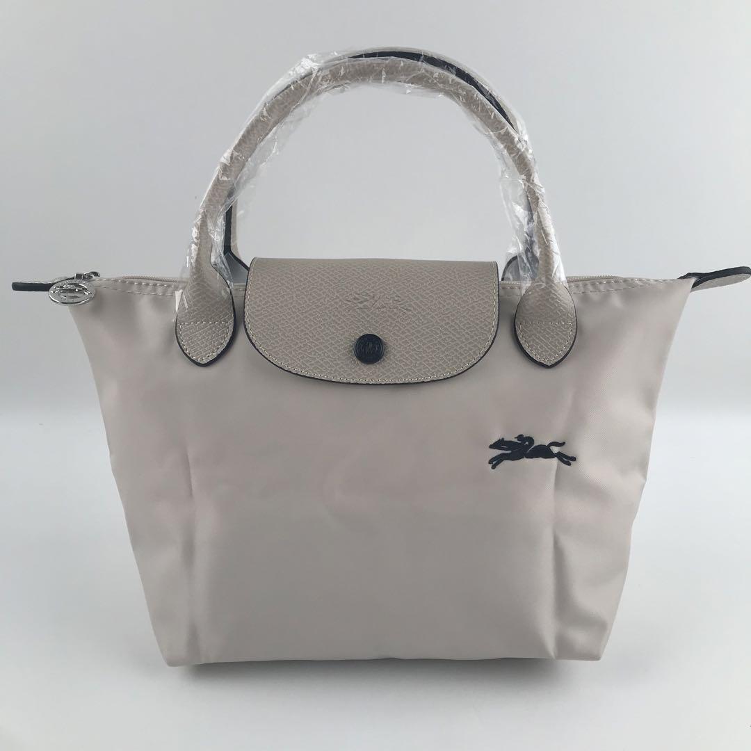 新品 ロンシャン クラブ　ハンドバッグ 70周年 S 馬刺繍　ダークグレー 新品 ロンシャン クラブ ハンドバッグ 70周年 S 馬刺繍