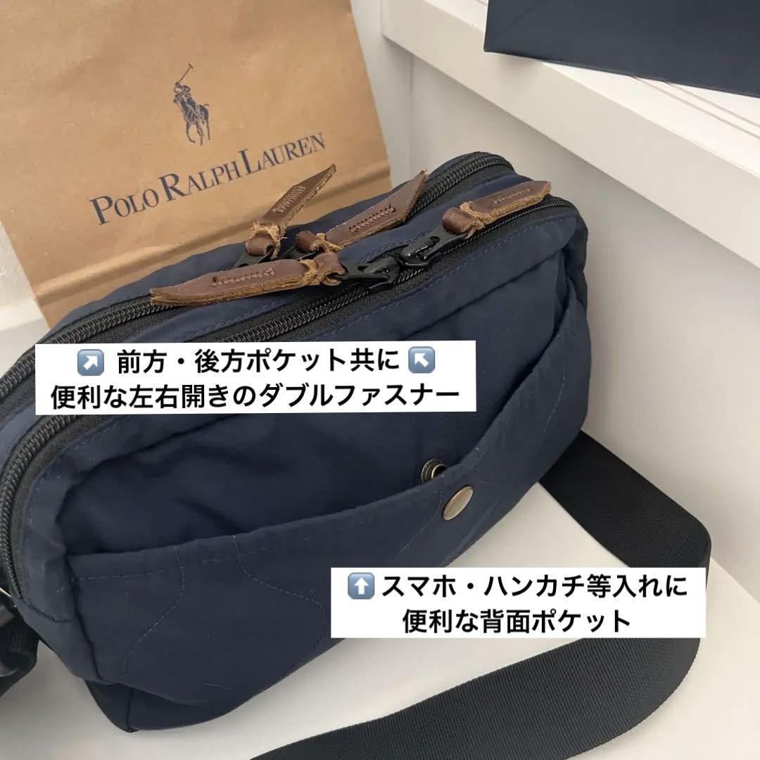 POLO RALPH LAUREN ネイビー ワンショルダーバック 美品・Polo Ralph Lauren ネイビー ショルダーバッグ - メルカリ
