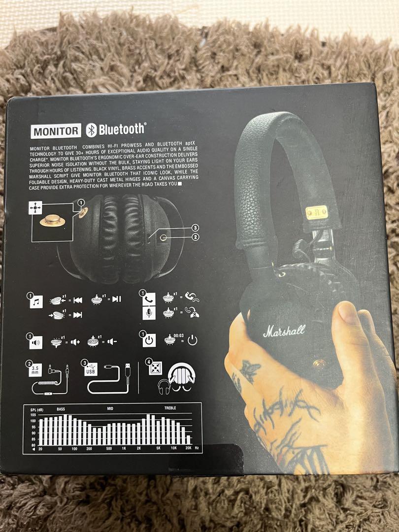 Marshall Monitor Bluetoothワイヤレスヘッドホンブラック