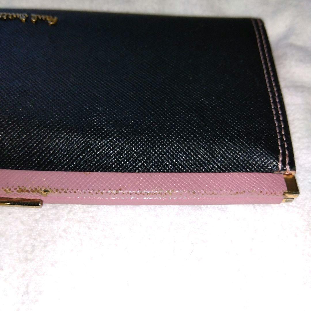 2828になります。ポール・スミス ブラック ピンクがま口 長財布 美品）Paul Smith 黒/ピンク がま口長財布
