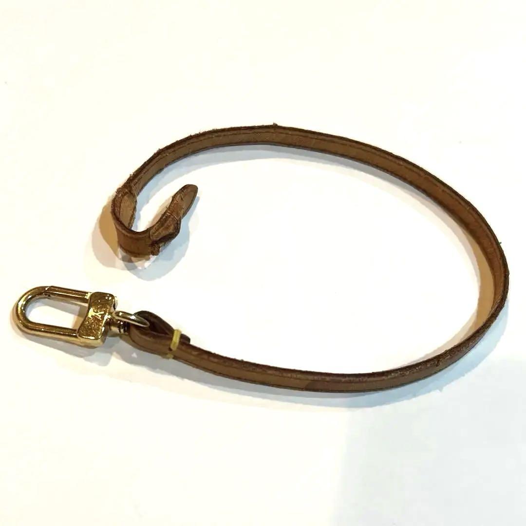 美品✨LOUIS VUITTON レザー ヌメ革 アクセサリーポーチ ストラップ ルイヴィトン アクセサリーポーチストラップのみ ゴールド金具