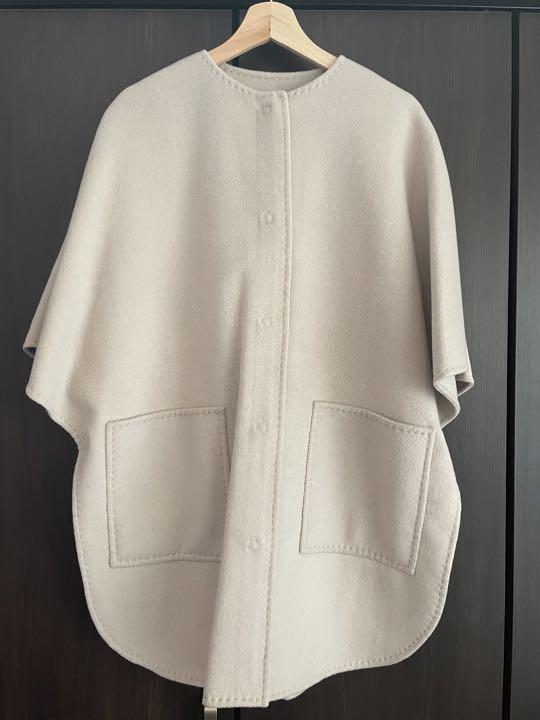 【美品】TREFLE+1 トレフルプラスワン/ケープコートlight beige 美品 trefleplus 1 ケープコート ライトベージュ