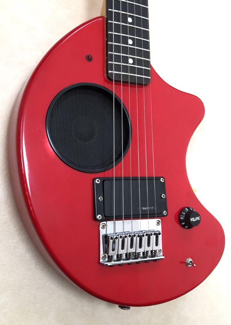 【税込】 美品】ZO-3 レッド アンプ内蔵ミニギター ヘッドフォン端子付 ギター