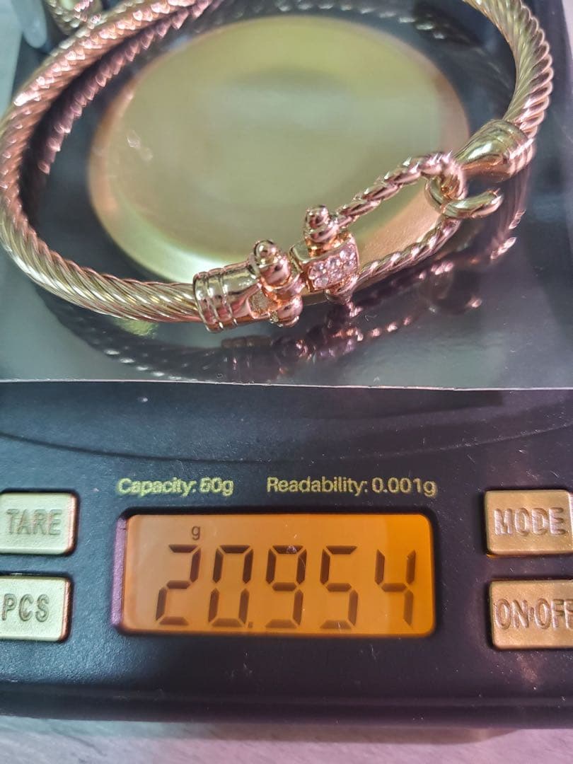 【遺品整理】18k ブレスレット 遺品整理 金（gold） ダイヤモンド ブレスレット 18k 長さ