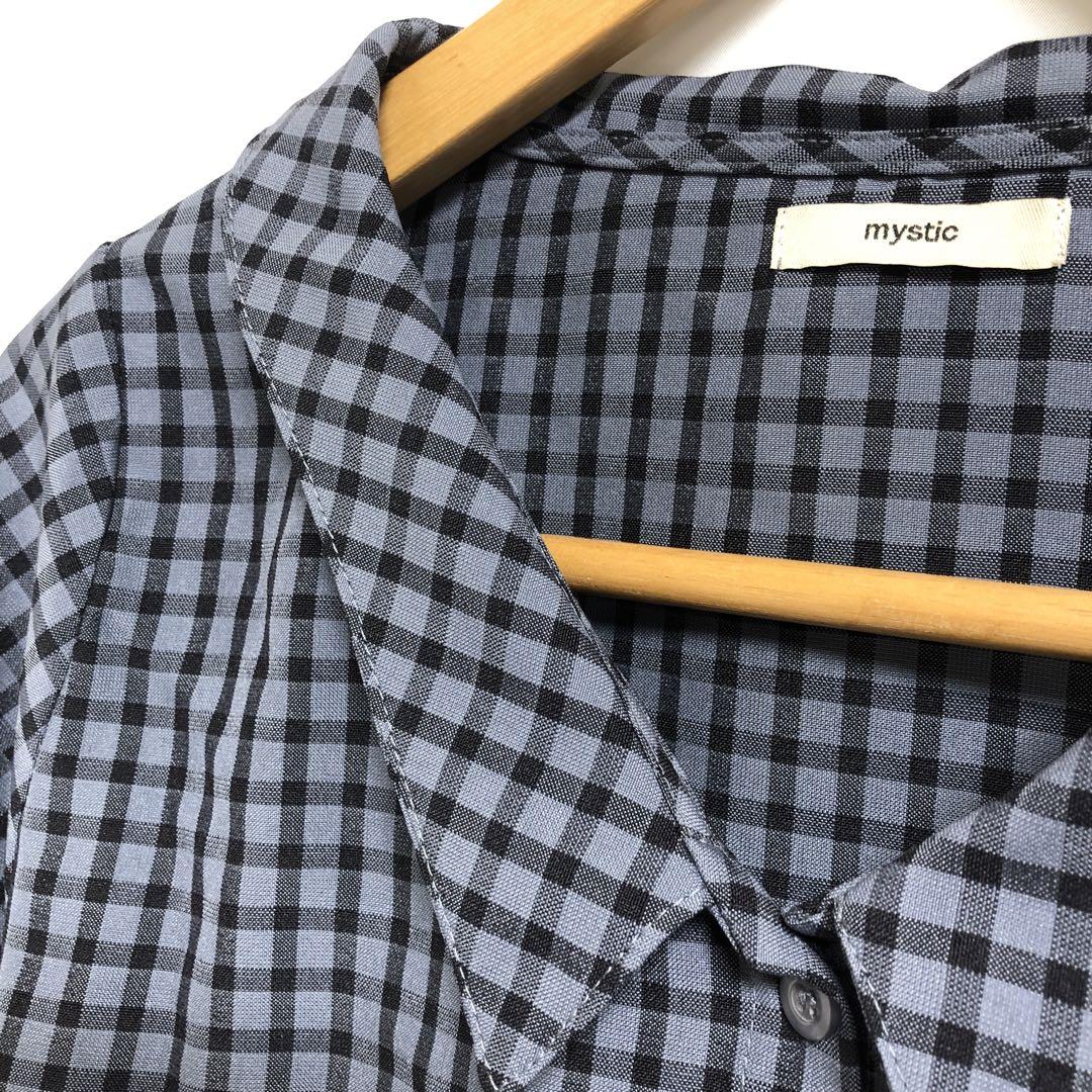 ⭐️美品ミスティック ギンガムチェックフリルシャツカットソー　長袖