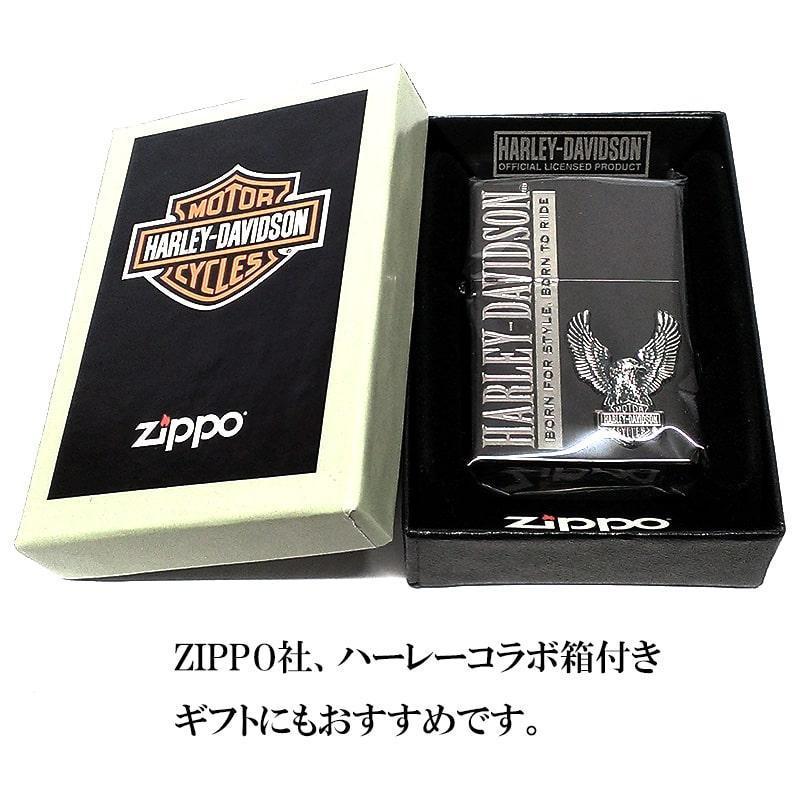 ZIPPO ライター ハーレーダビッドソン イーグルメタル ジッポ ブラック新品