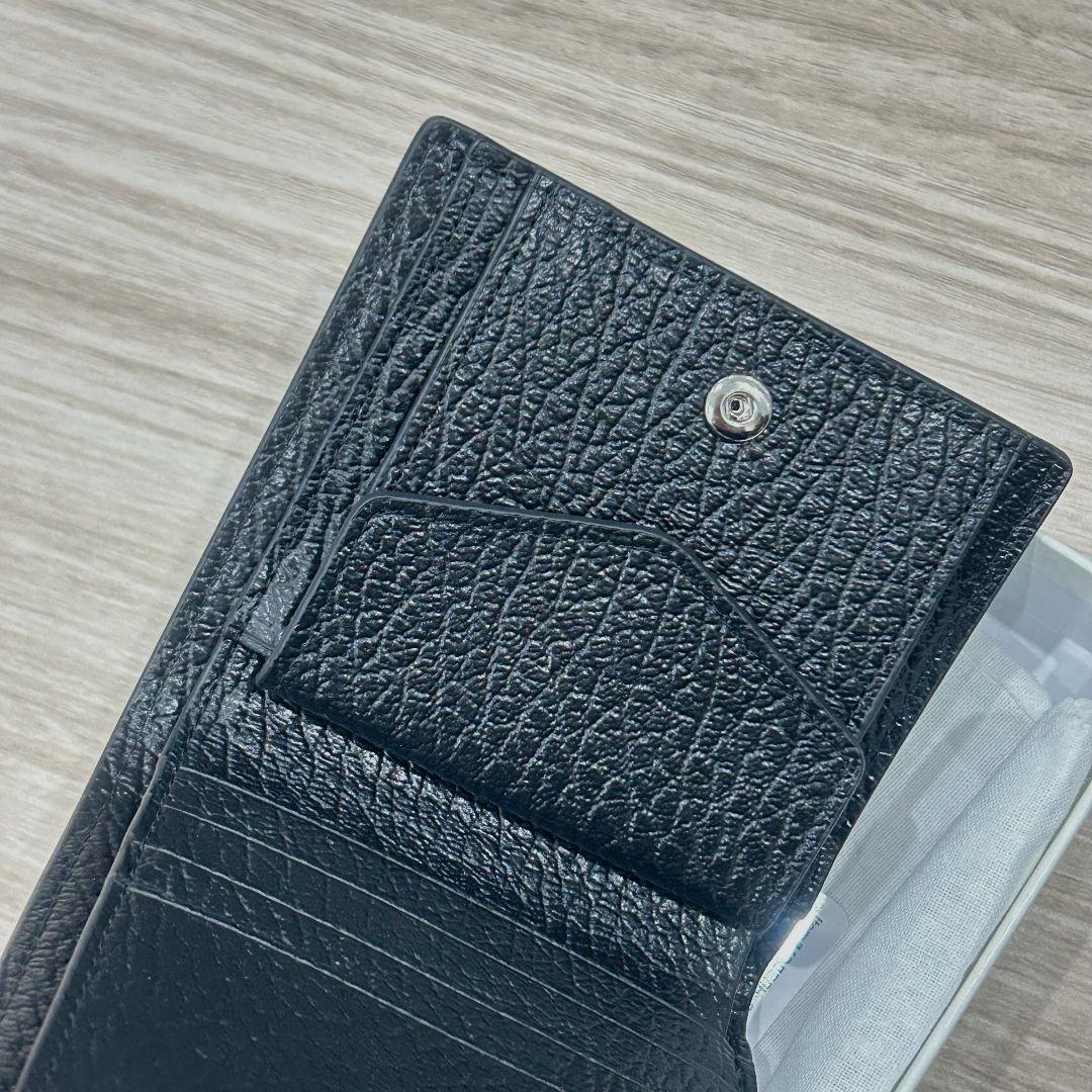 Maison Margiela ブラックレザー二つ折り財布b7