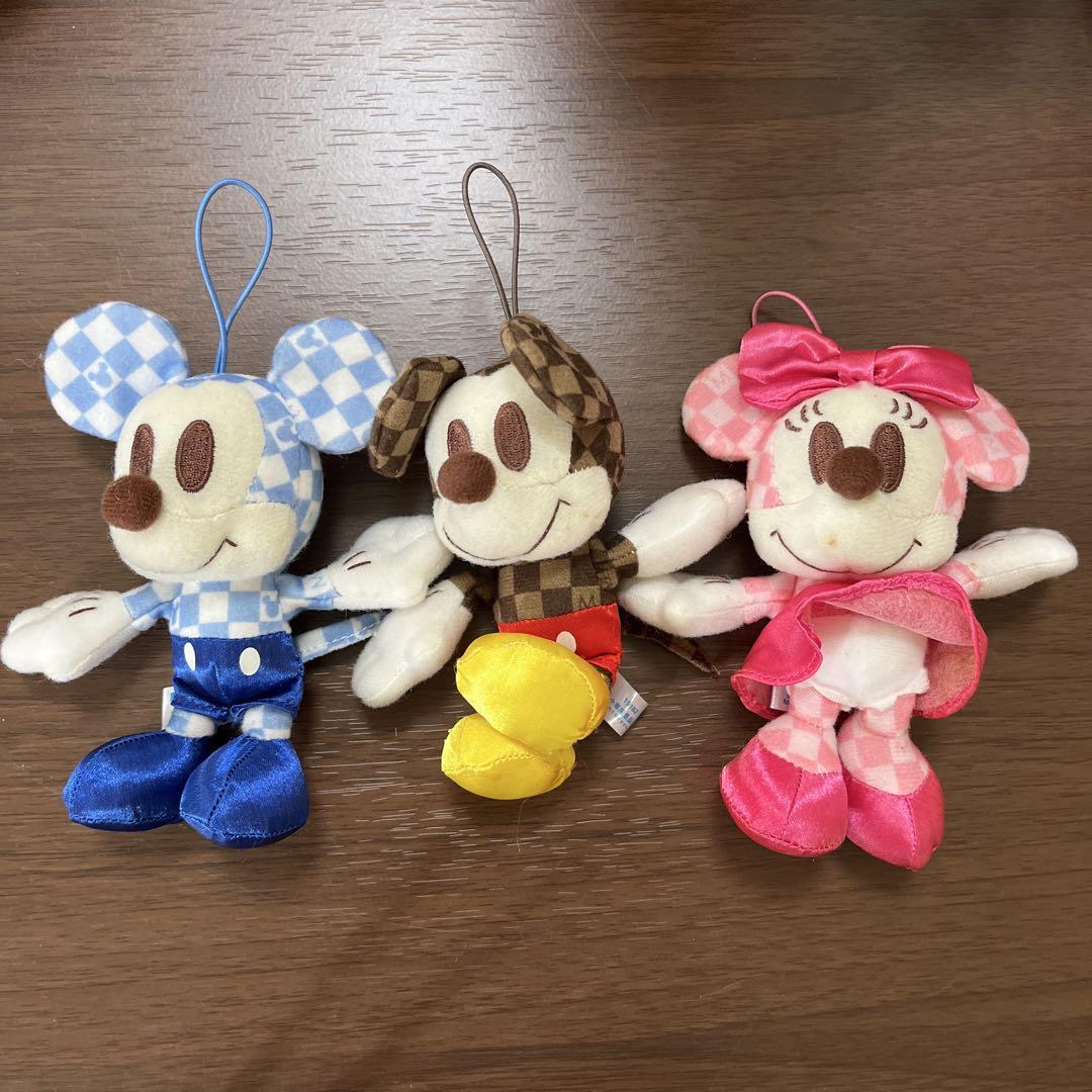 ミッキー・ミニー ぬいぐるみキーホルダー 3点セット - メルカリ