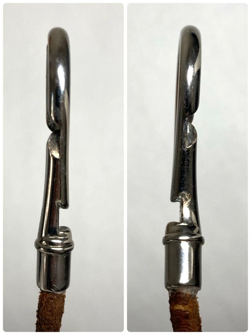 エルメス　アタメ　チョーカー　2連ブレスレット　シルバー金具　レザー　箱付き HERMES エルメス アタメ チョーカー 2連ブレスレット シルバー