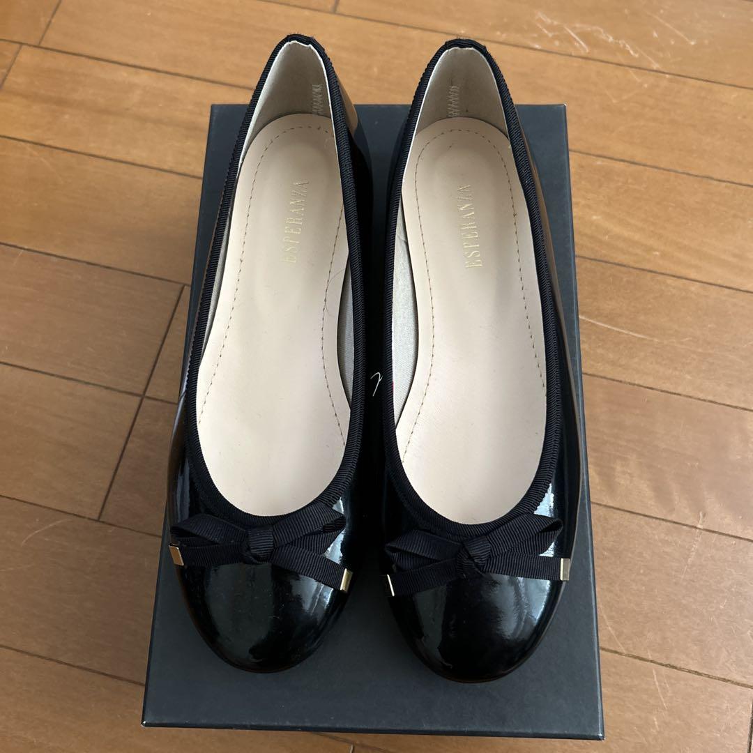 バレエシューズ スプリットソール ダンスシューズ 本革 黒色