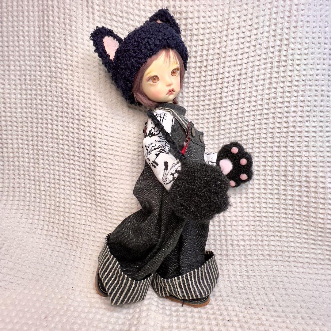 Imda 30cmドール ネコニットセット(黒)