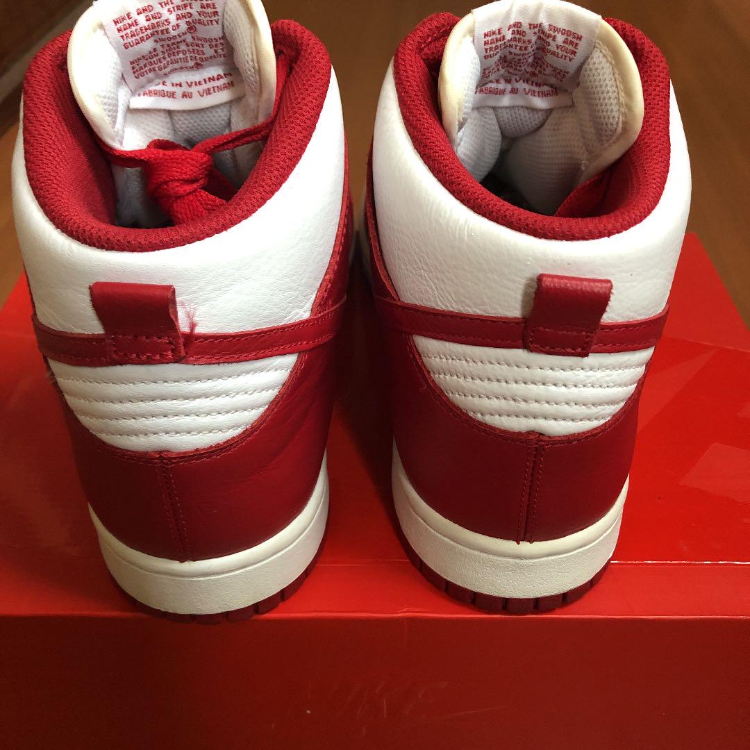NIKE DUNK HI RETRO QS 赤白 27.0 - メルカリ