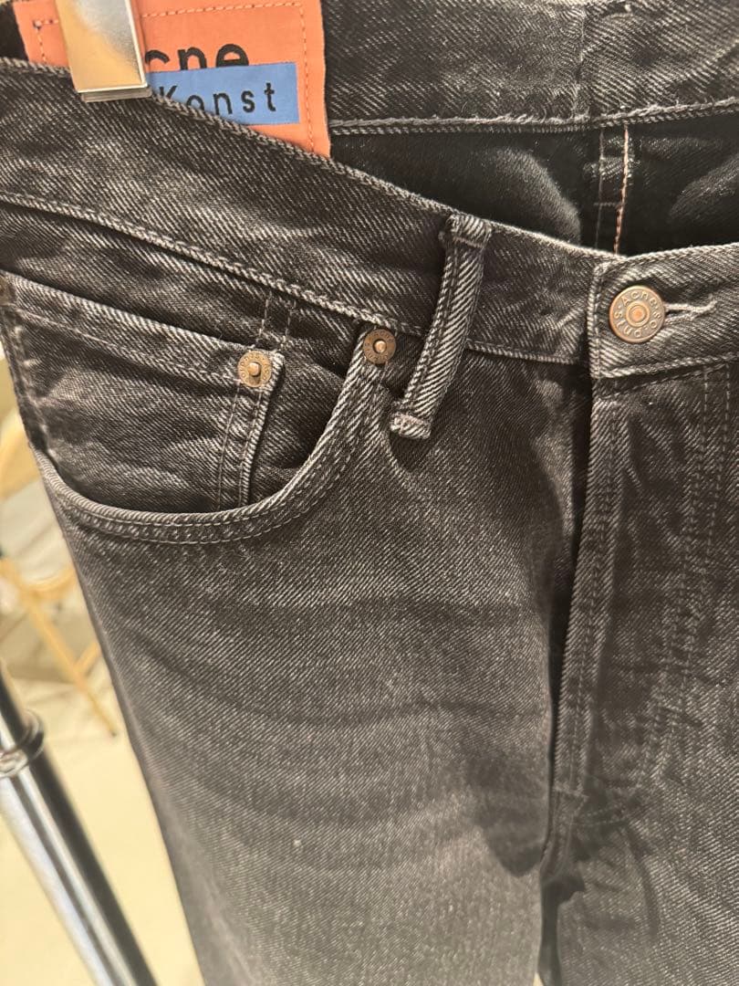 アクネステュディオズ　ブラックデニム　ストレート　vintage black