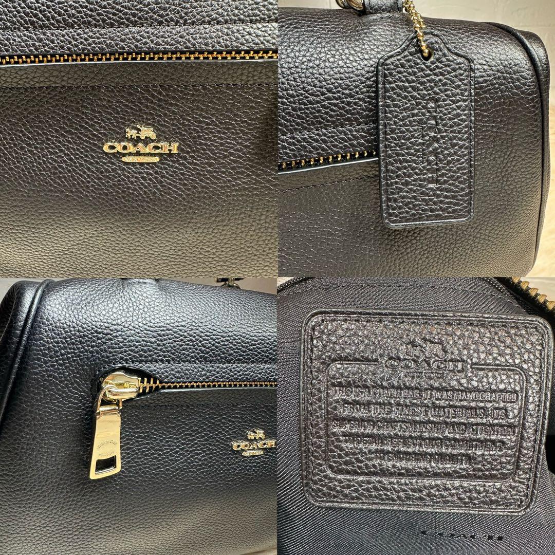 COACH コーチ 2way ハンドバッグ ショルダーバッグ レザー ブラック