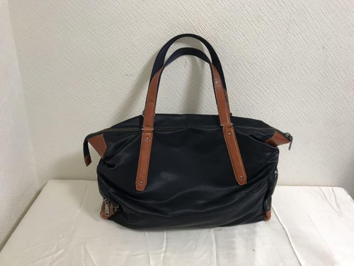 新発売】 本物トーテムリボー本革レザーナイロントートバッグビジネス