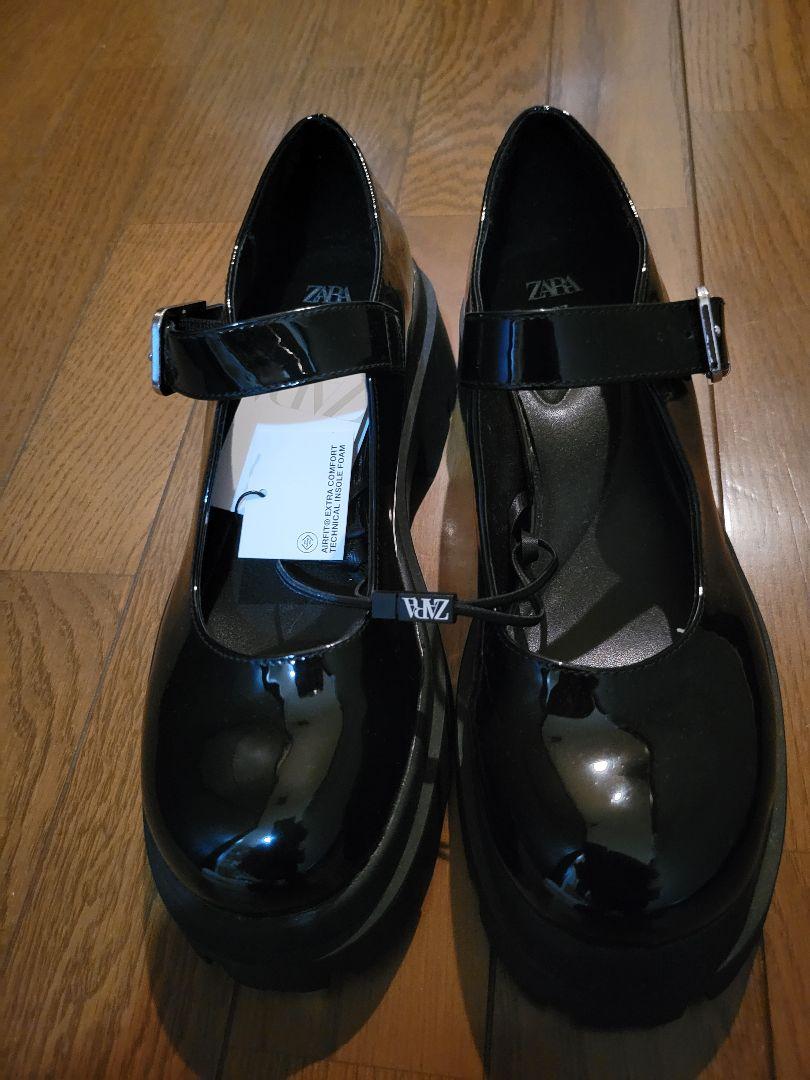 【ZARA ザラ】バックル トラックソール ボリュームソール メリージェーン