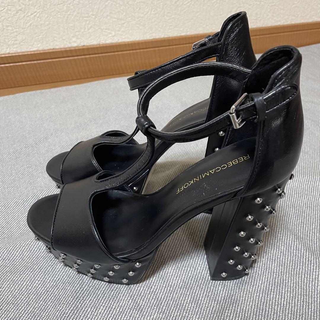 特価商品  中古 美品 レベッカ ミンコフ 厚底&スタッズサンダル「US8.5MD 靴