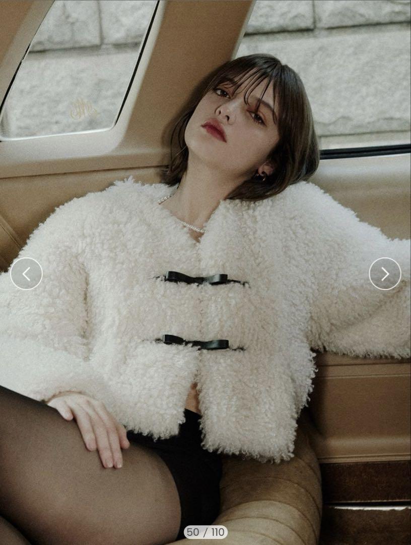 French poodle fur リボンジャケット