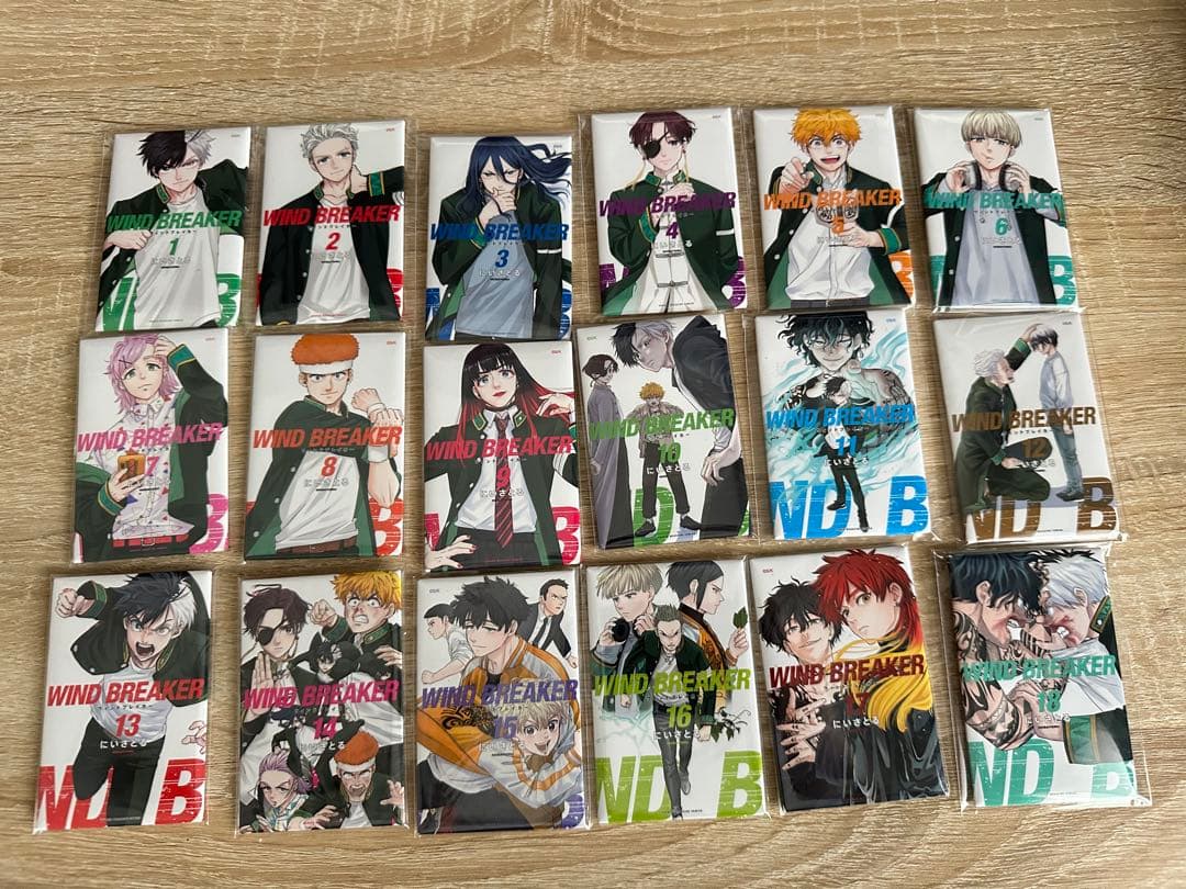 WIND BREAKER 缶マグネット　全18巻コンプセット