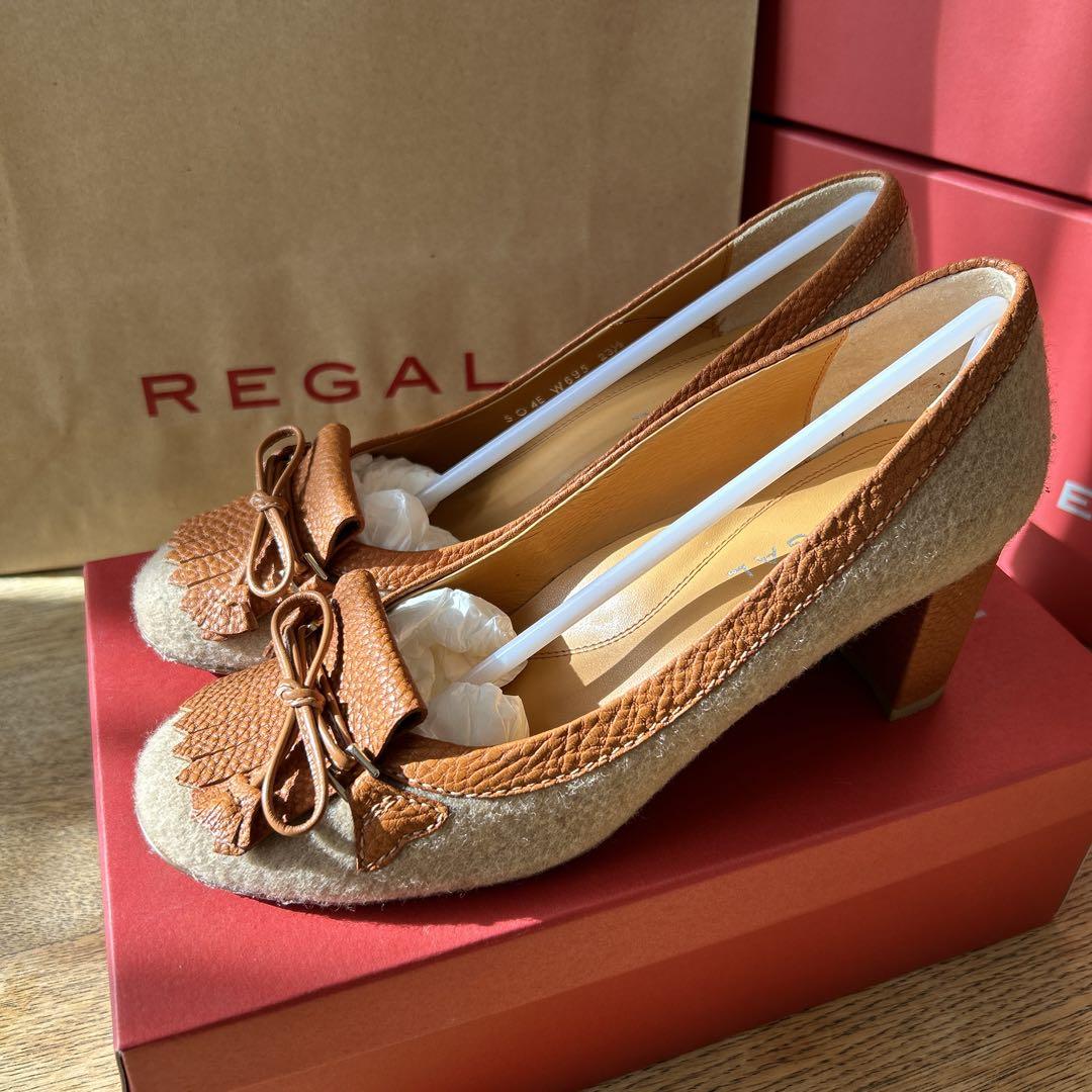 REGAL リーガル キルトヒールパンプス 23.5cm