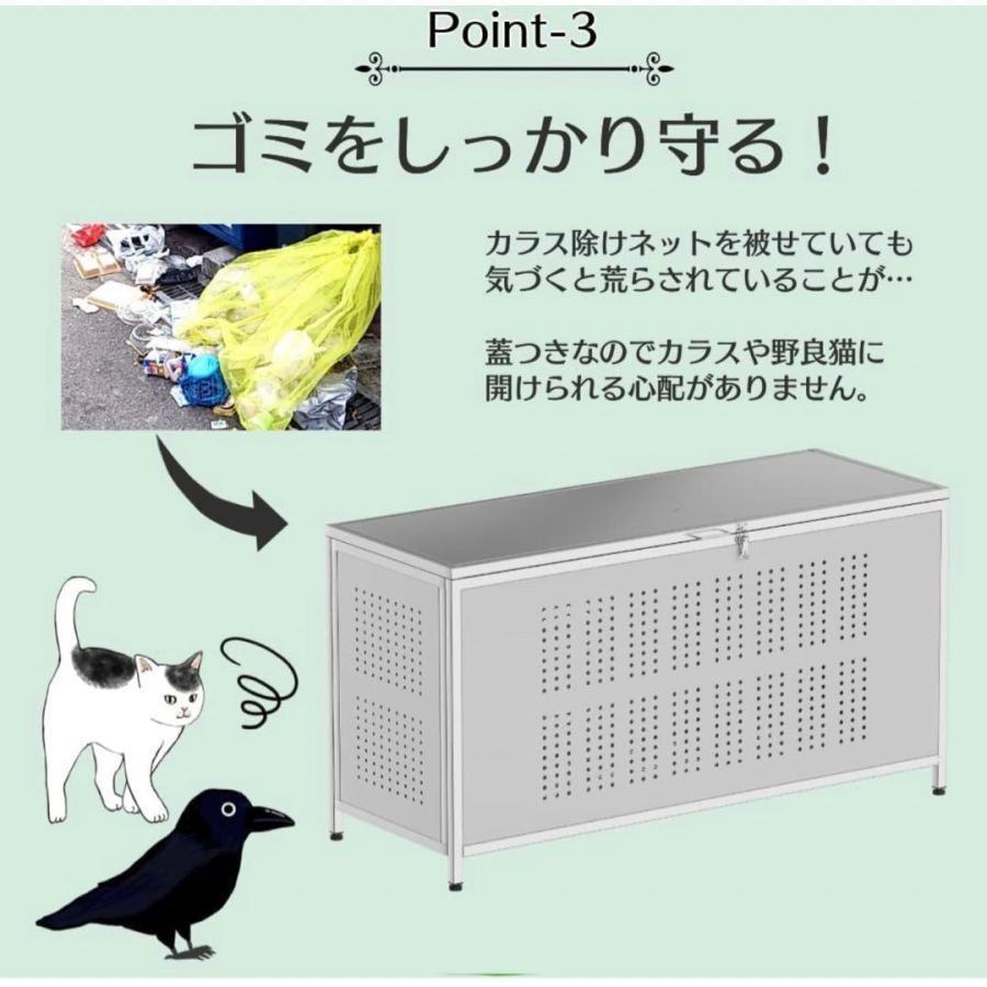 ゴミ箱 屋外 大きい カラス除け ゴミ荒らし防止ごみふた付き350L