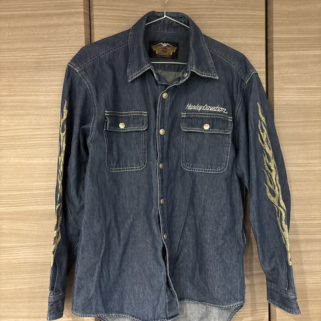 Harley-Davidson ヴィンテージ　デニムシャツ 長袖　古着