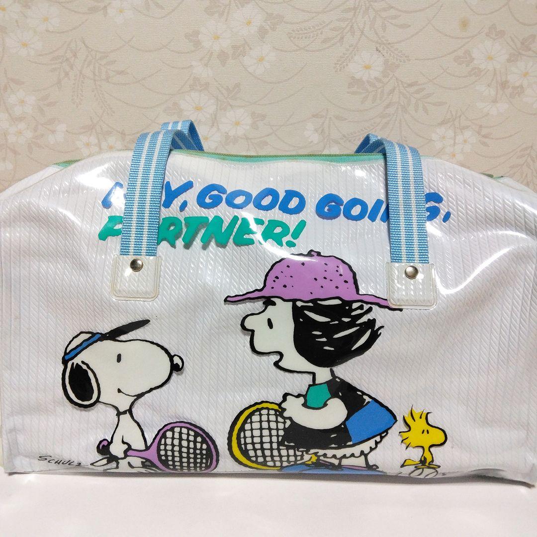 d*3様 昭和レトロ　schulz　サンリオ　スヌーピー　ビニール　ボストンバッ