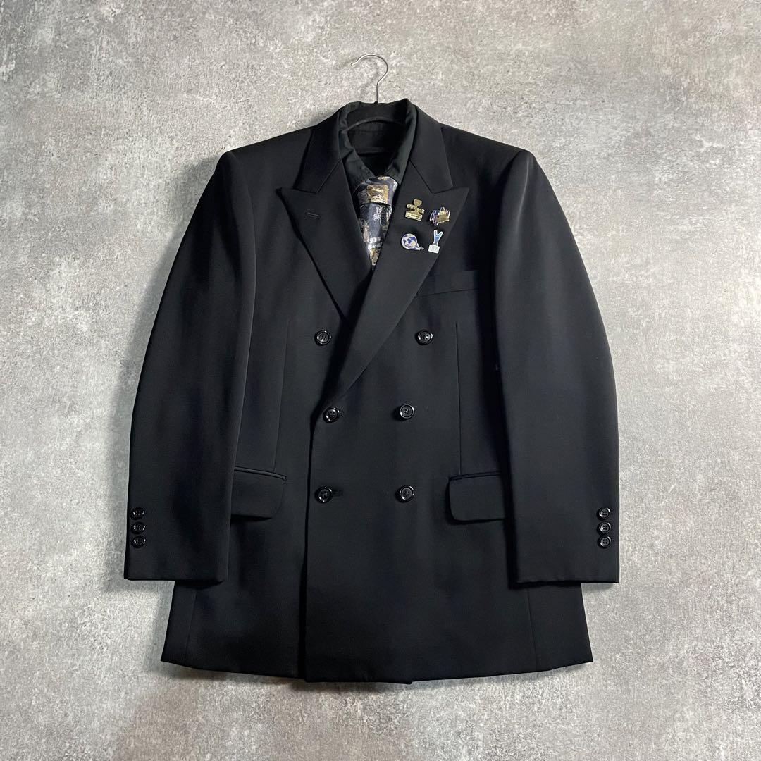 LOST特注【vintage】セットアップ ダブルスーツ マットカーキ バブリー LOST特注【vintage】セットアップ ダブルスーツ マットパープル