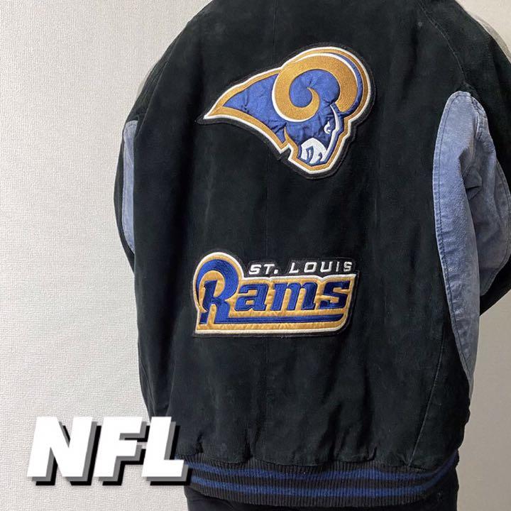 希少】NFL ラムズ 本革 スタジャン 刺繍ロゴ ワッペン fgaeet.org