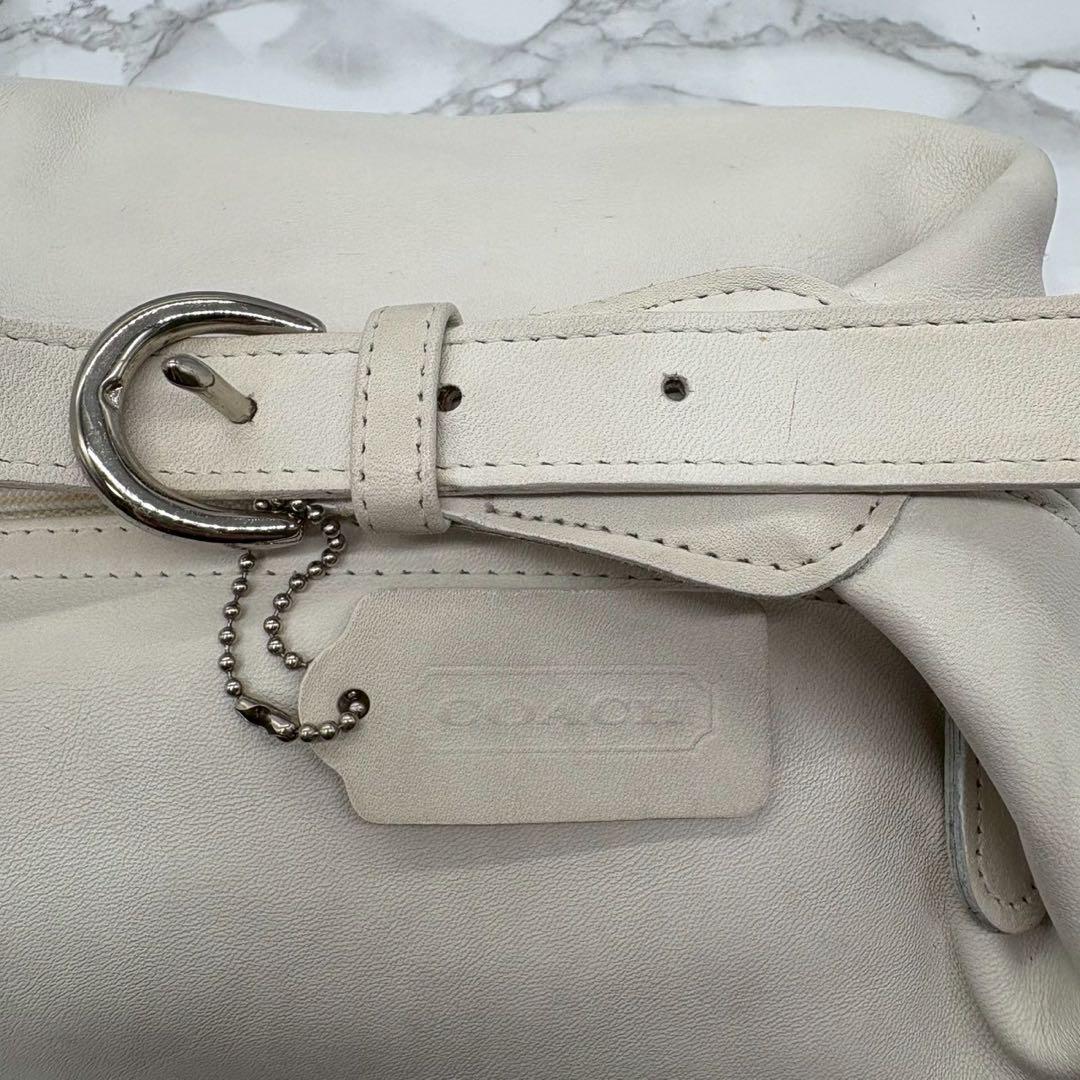 vintage coach old ✨ ivory White bag