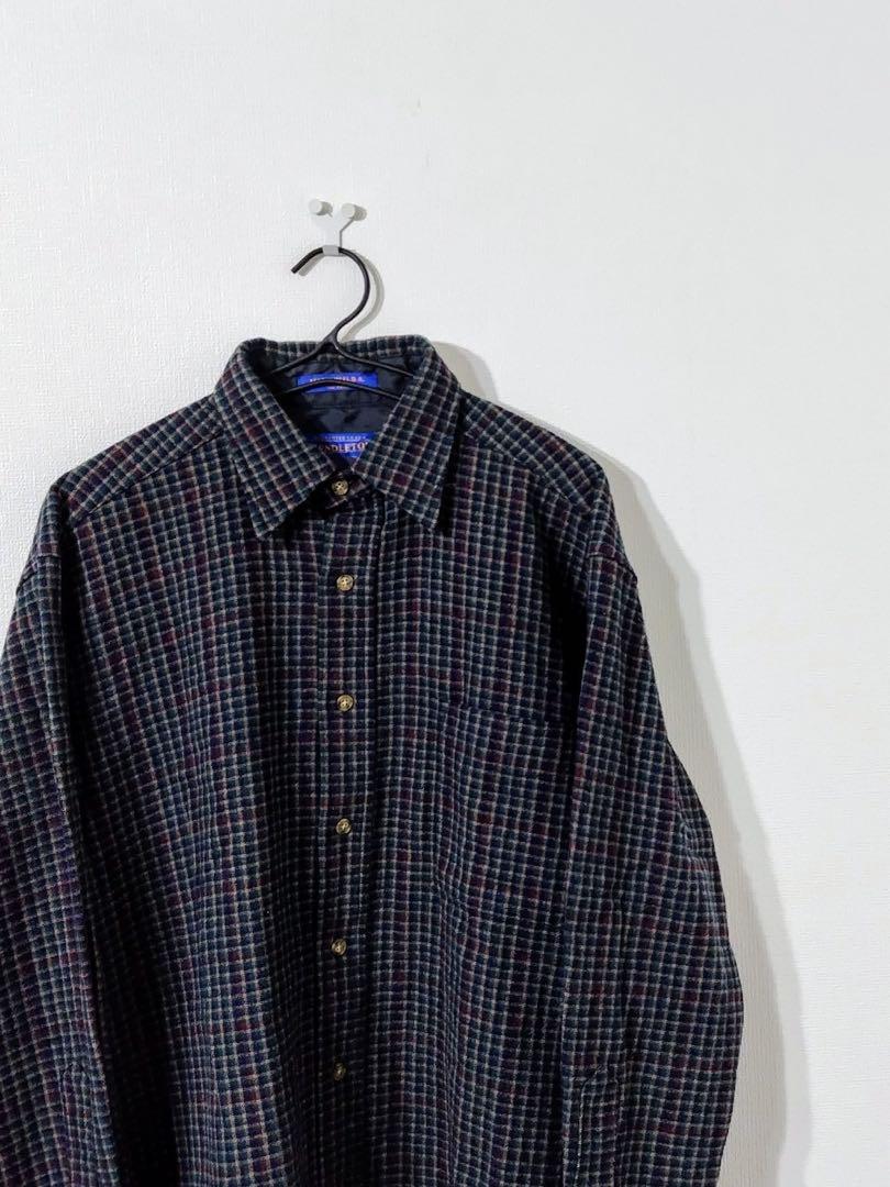 PENDLETON ペンドルトン USA製 チェック柄 長袖 ウール シャツ