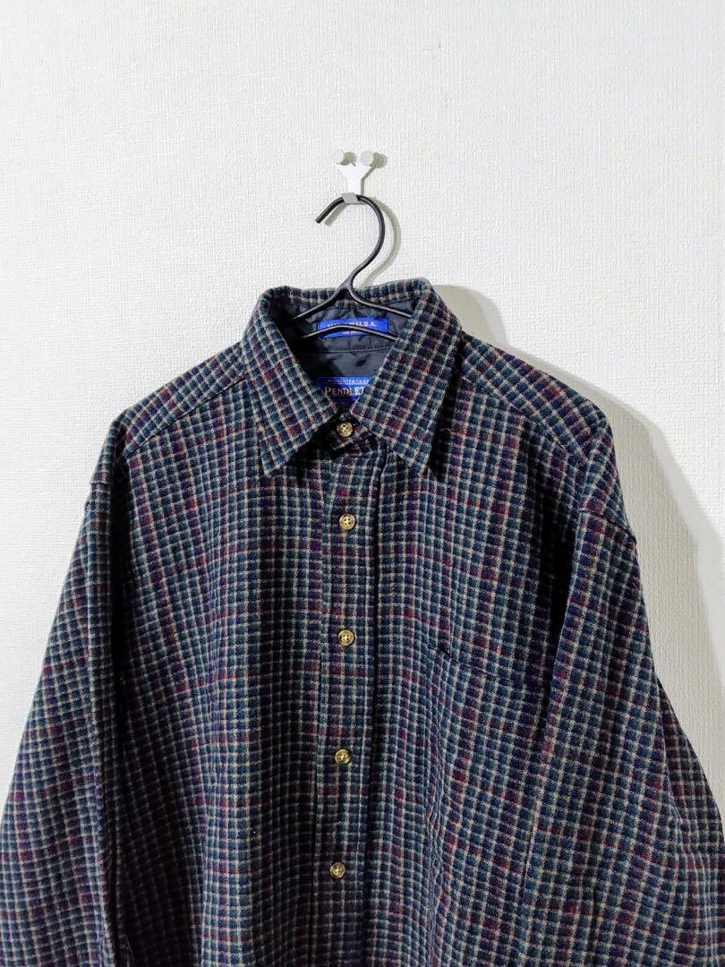 PENDLETON ペンドルトン USA製 チェック柄 長袖 ウール シャツ