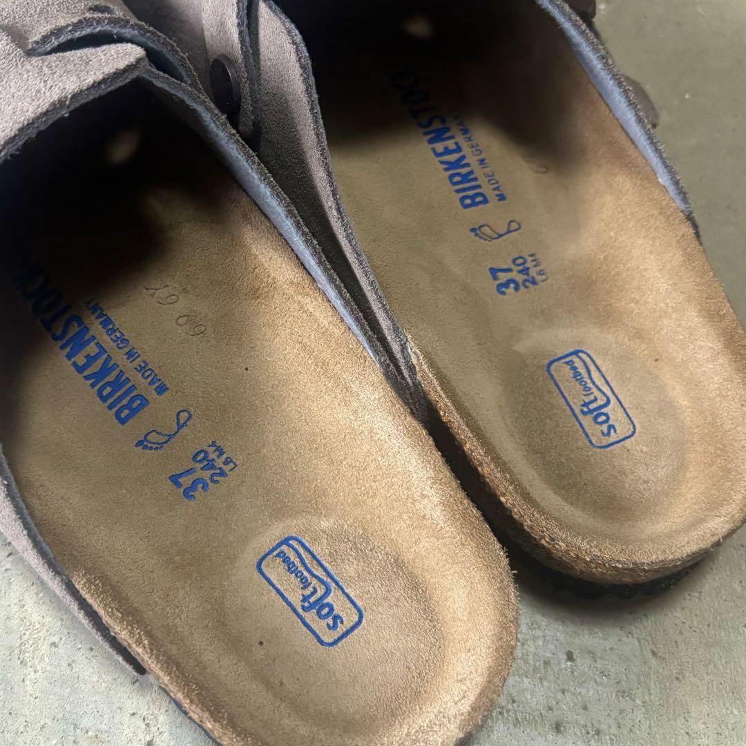 Birkenstock サボ・クロッグサンダル サイズ37 グレー スエード