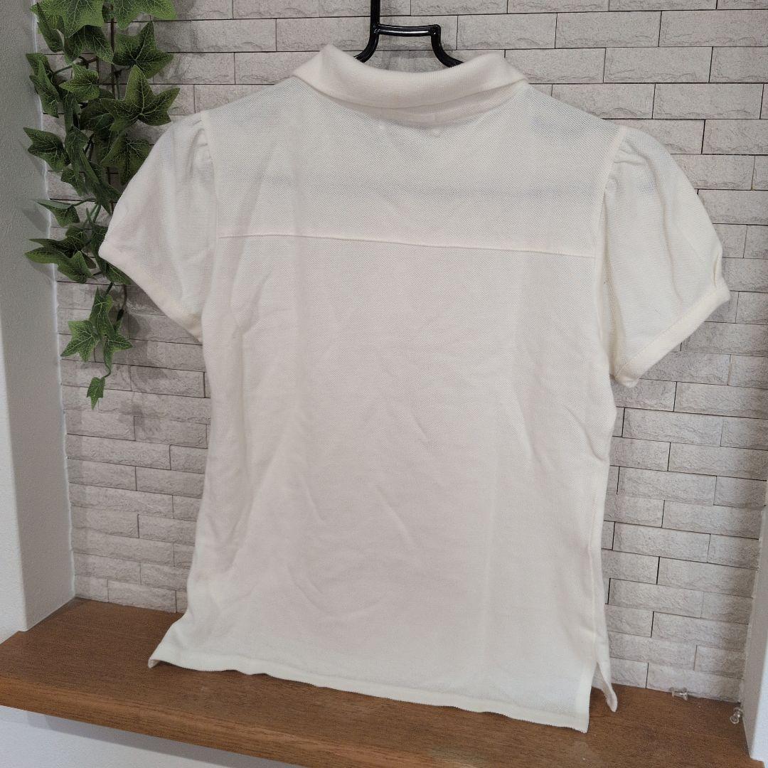 courrèges♥ ホワイトポロシャツ Mサイズ、ポーチ付き